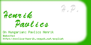 henrik pavlics business card